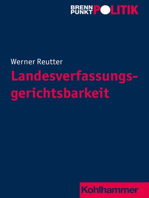 cover image of Landesverfassungsgerichtsbarkeit